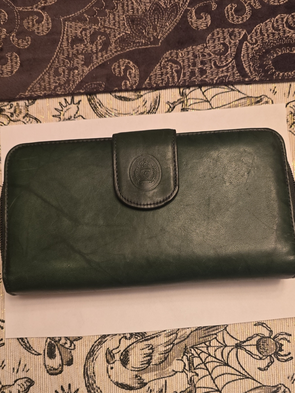 Vintage Via Piaggi Top Grain Leather  Wallet/Organizer Green